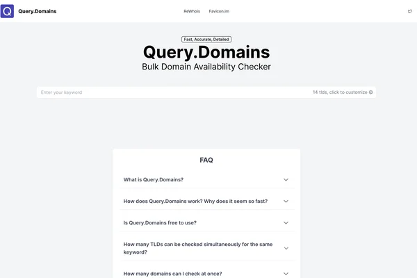 Query.Domains screenshot